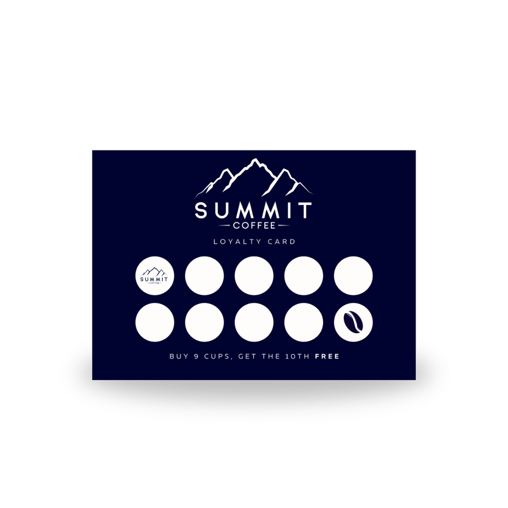 Summit Coffee Loyalty Card Stamp
