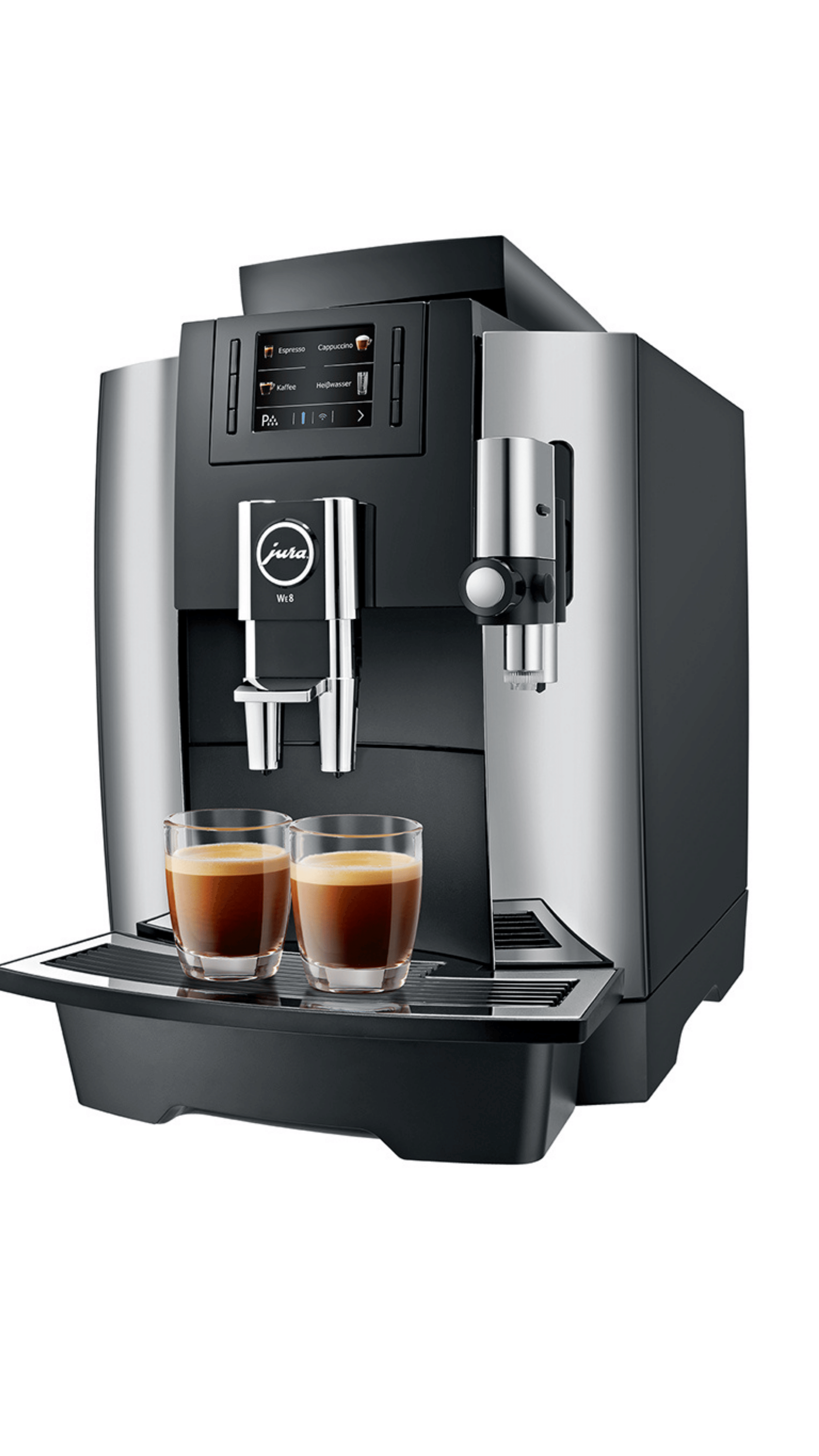 Jura WE8 Bean to Cup Coffee Machine (Chrome)