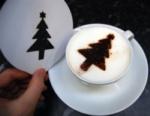 Christmas Tree Coffee Stencil