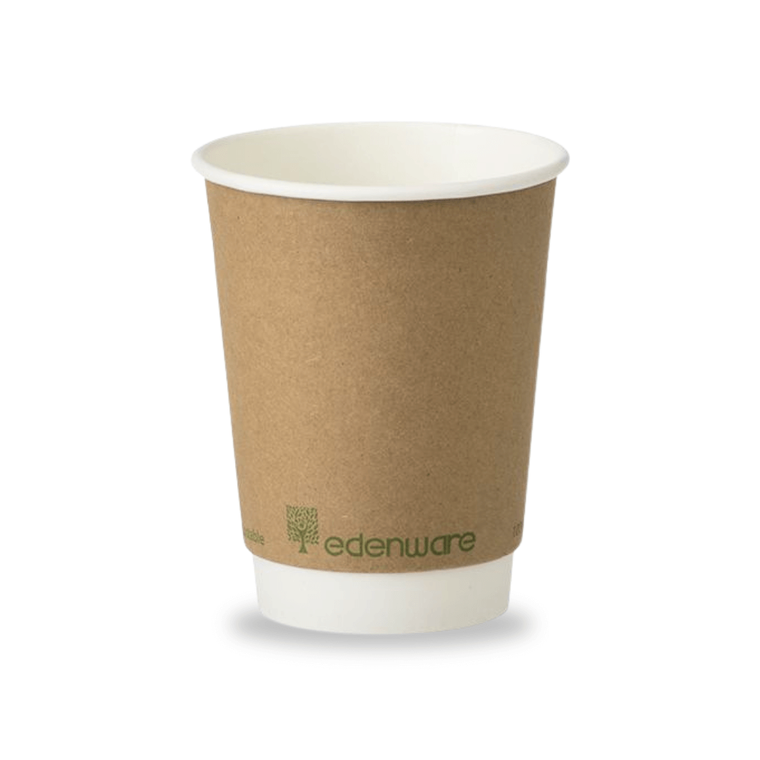 12oz Compostable Edenware Double Wall Paper Cups (500)