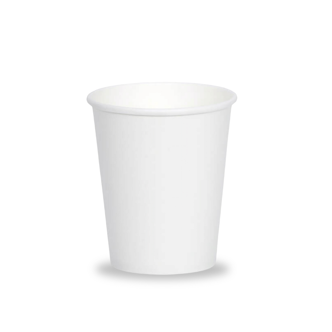 8oz White Single Wall Paper Cups