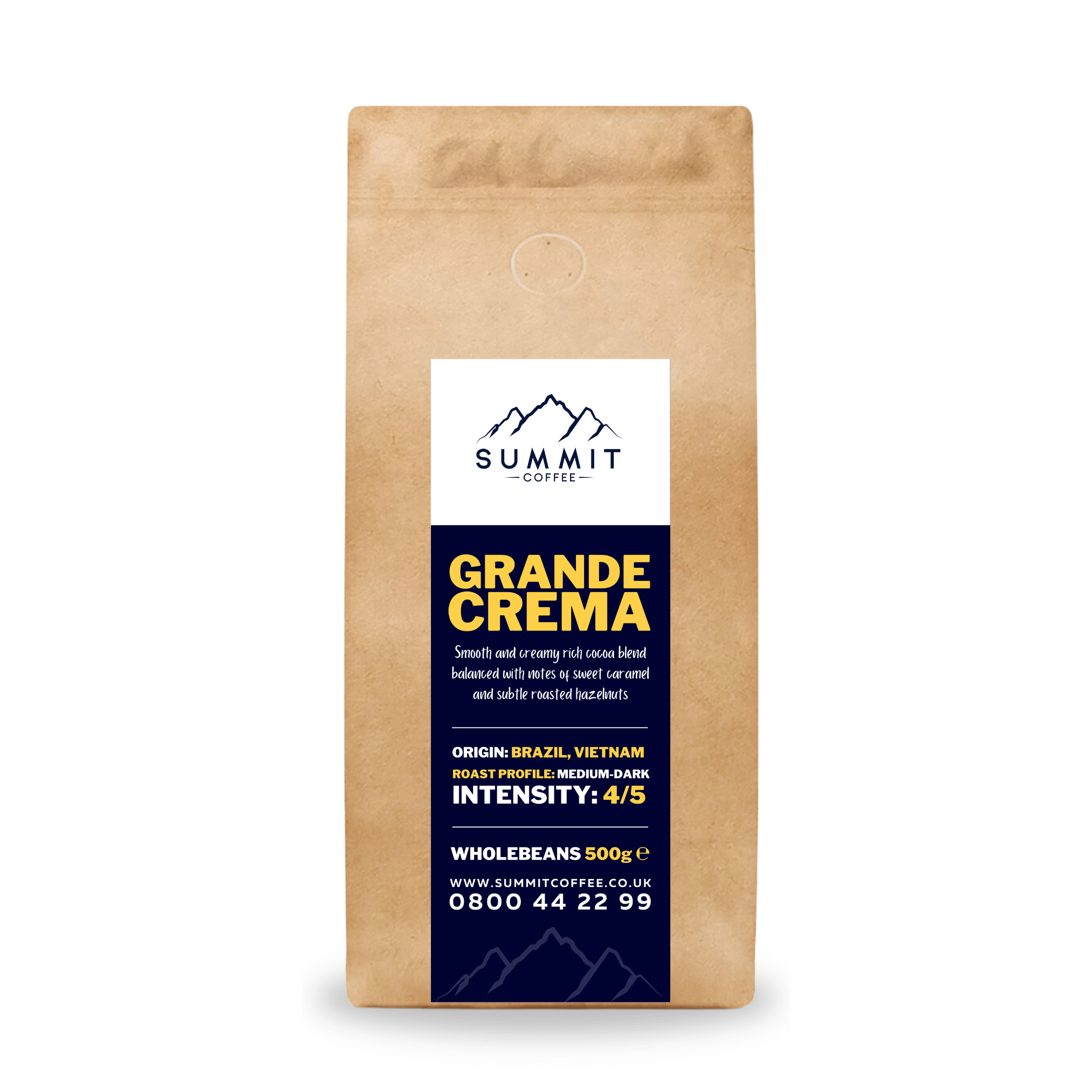Summit Grande Crema Coffee Beans (500G)