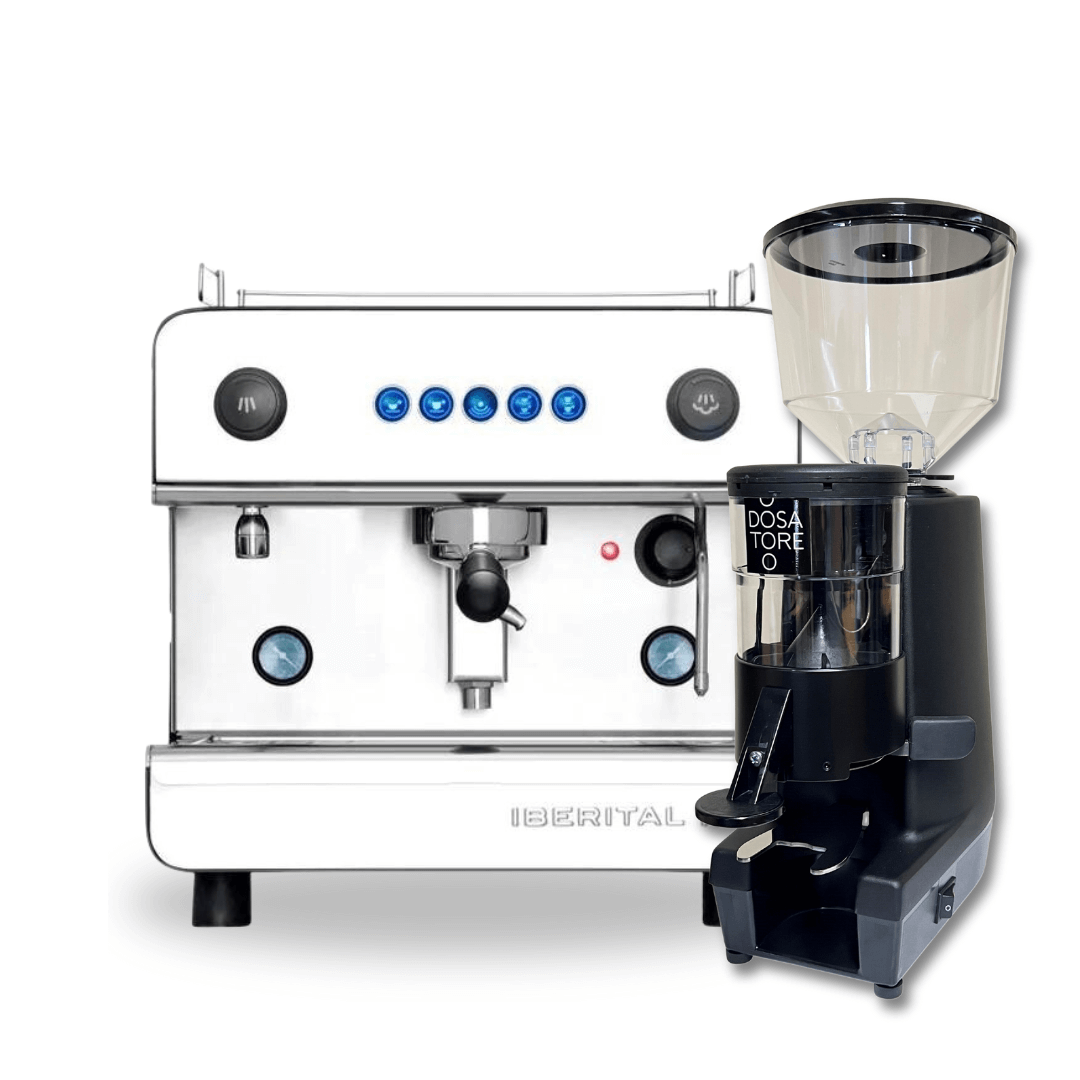 Iberital IB7 Compact 2 Group Traditional Espresso Coffee Machine (Tiffany Blue)