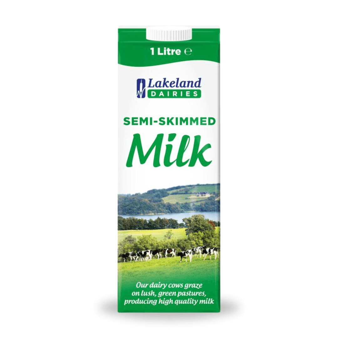 Lakeland Dairies UHT Semi-Skimmed Milk (12 x 1 Litre)