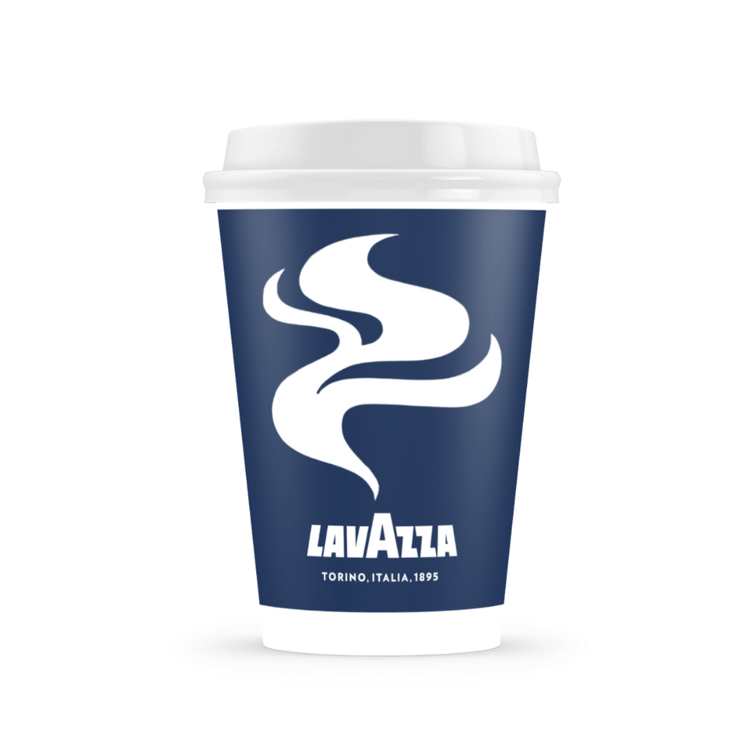 12oz Lavazza Blue & White Double Walled Paper Cups