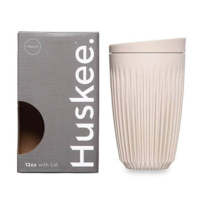 HuskeeCup 12oz Cup & Lid - Single Pack (Natural)