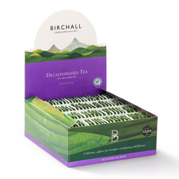 Birchall Decaffeinated Tagged Tea Bags (100 Tea Bags Per Box)