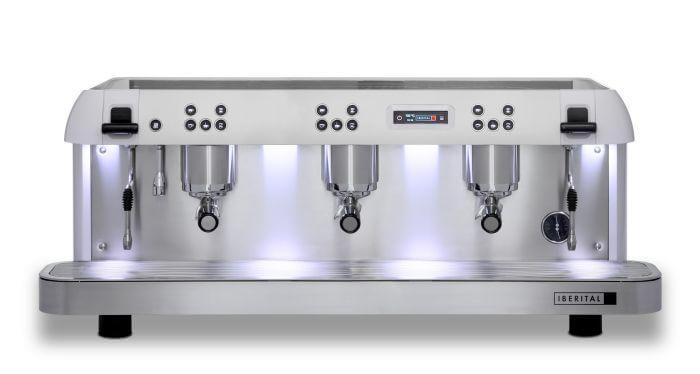 Iberital Expression Pro 3 Group Traditional Espresso Coffee Machine (White)