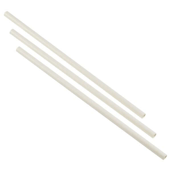 White Biodegradable Paper Straws (Box of 250)