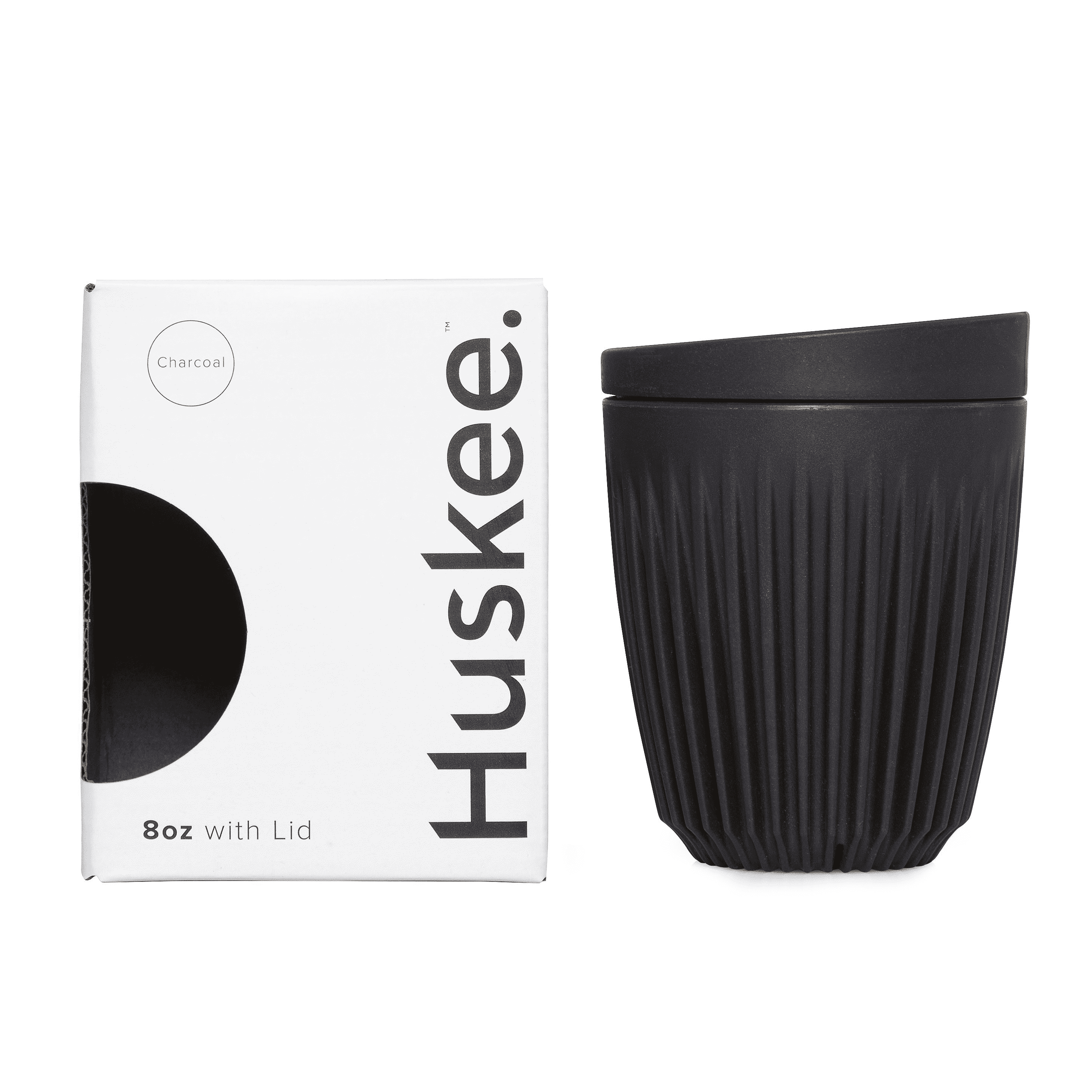 HuskeeCup 8oz Cup & Lid - Single Pack (Charcoal)